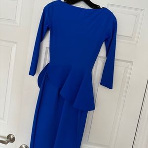 Chiara Boni Blue Long Sleeve 3/4 Length Dress